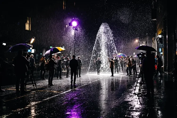 银色回声雨夜戏拍摄：一场戏拍了 17 个雨夜 - 果冻影视